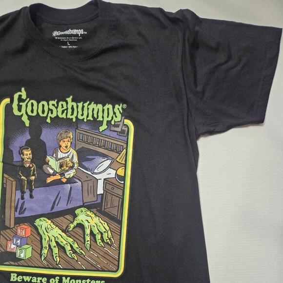 Goosebumps T-Shirt Mens Large Graphic 90s Vintage Retro Scary Halloween‎ Tee NEW - Picture 2 of 7